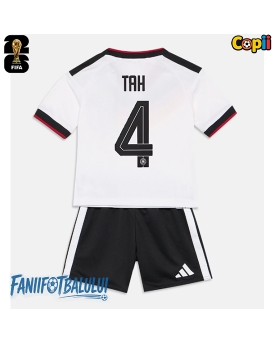 Germania Jonathan Tah #4 Echipament de Fotbal Replică Mondial 2026 Copii Acasa (+ Șorturi)